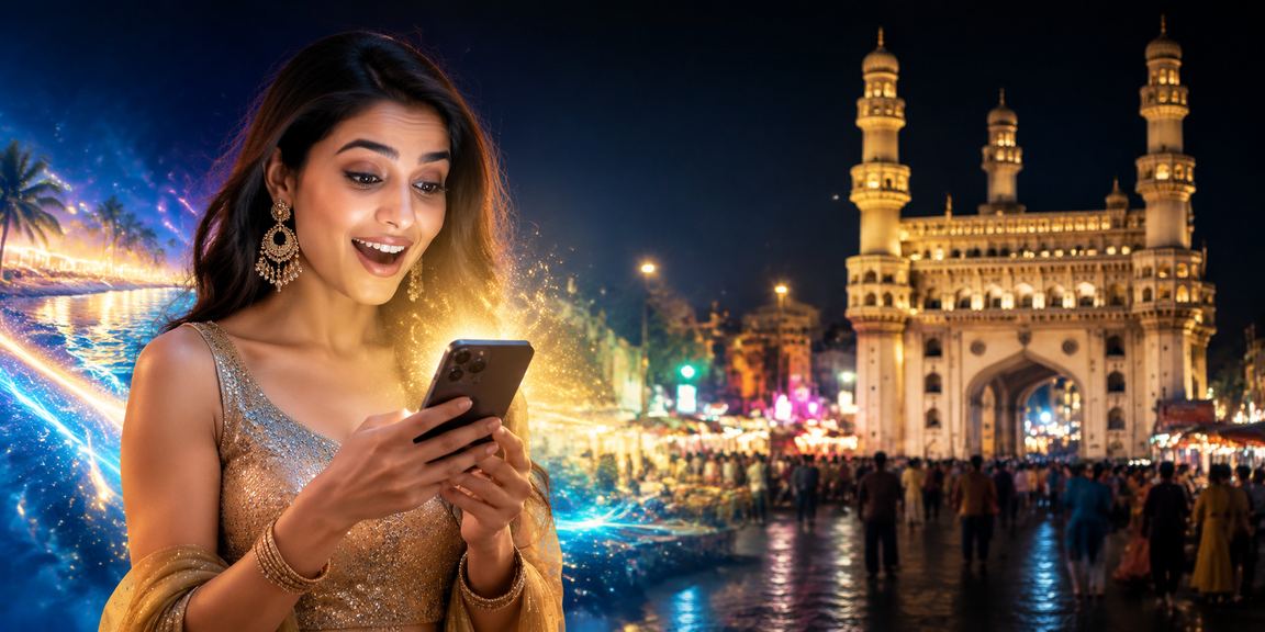 VIP member enjoying exclusive benefits near Hyderabad Charminar